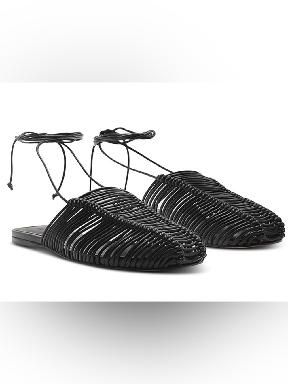 FARM RIO Macrame Ankle Tie Sandals